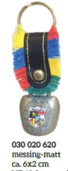 Schl. Anh. Glocke Fransenband messing-matt 2cm